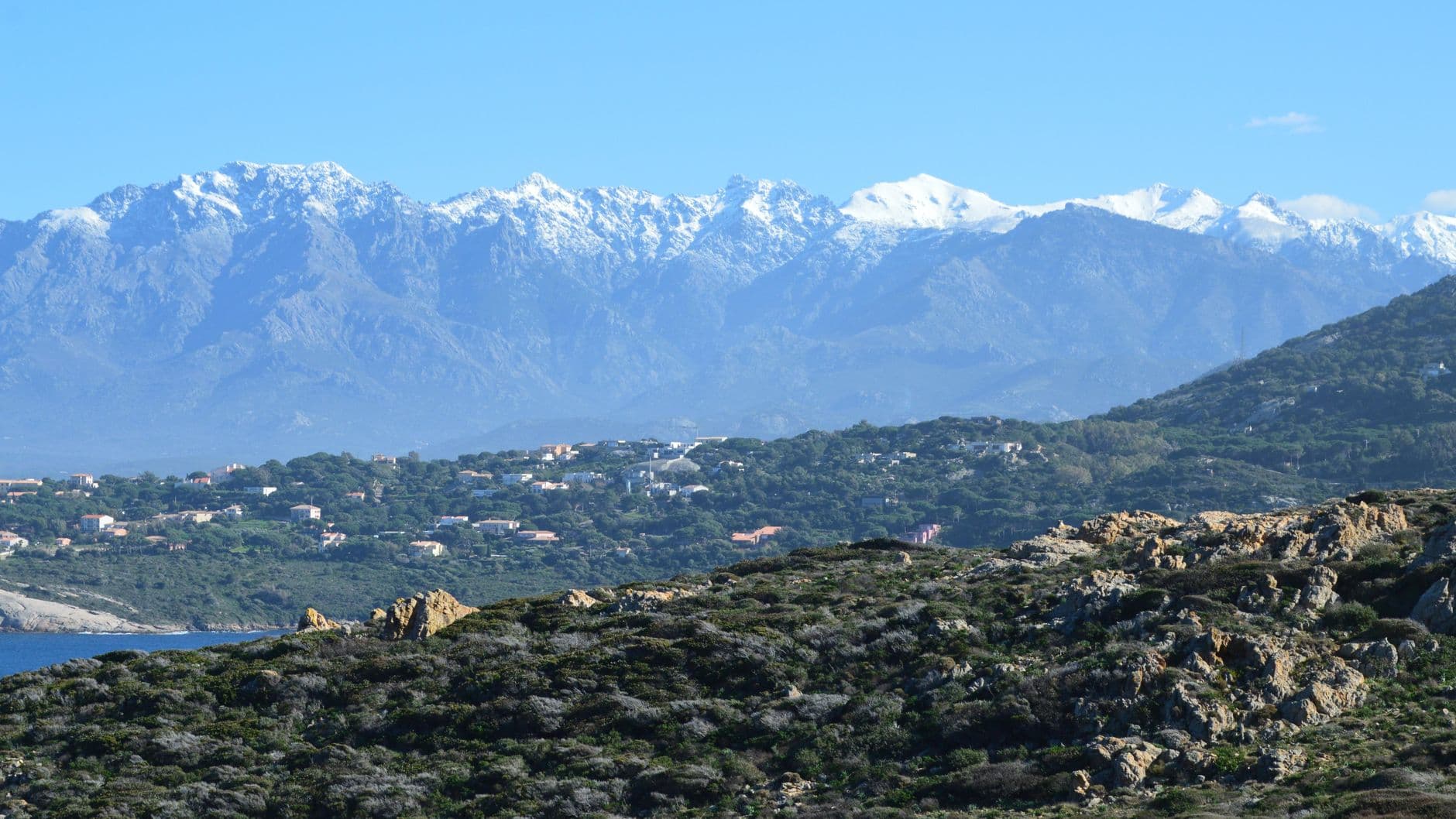 Corsican mountains and coast
